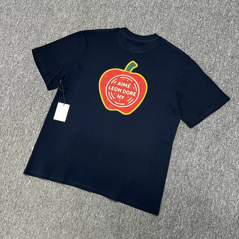 Aimé Leon Dore Apple Graphic Tee - Navy