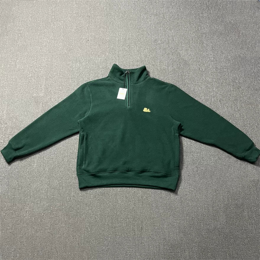 Aimé Leon Dore Fleece Quarter-Zip Pullover - Forest Green